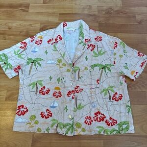 PacSun LA Hearts Hawaiian Shirt